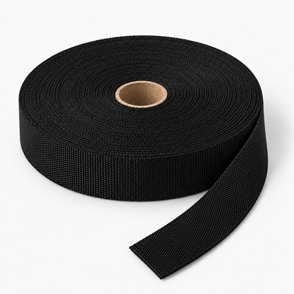 black 48mm seatbelt webbing roll