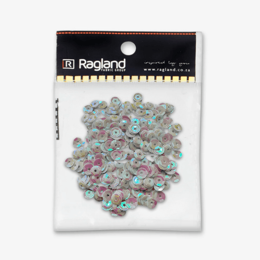 Sequins Pearly Pink Silver 5gram - Ragland Fabrics