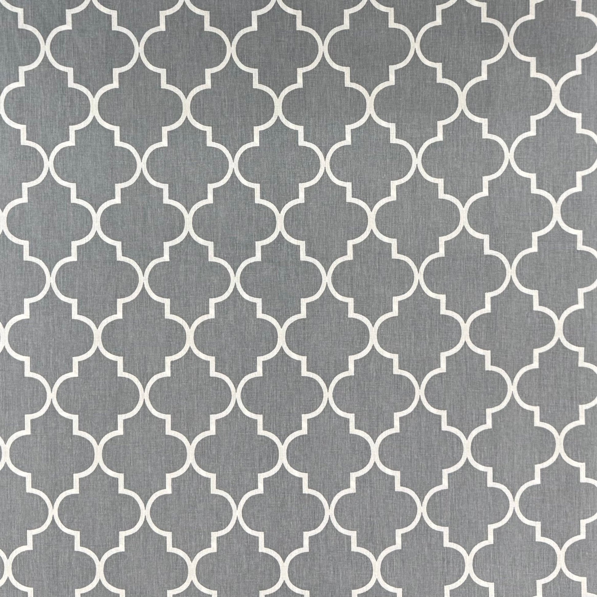 Sheeting 100% Cotton Percale 240cm Lattice Grey - Ragland Fabrics