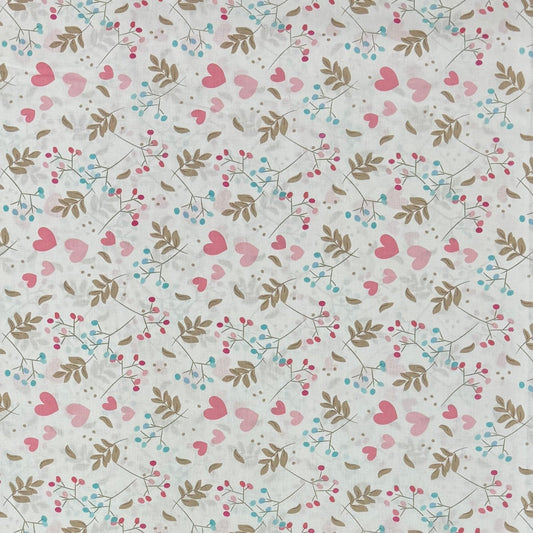 Sheeting 100% Cotton Percale 240cm Summer Love - Ragland Fabrics