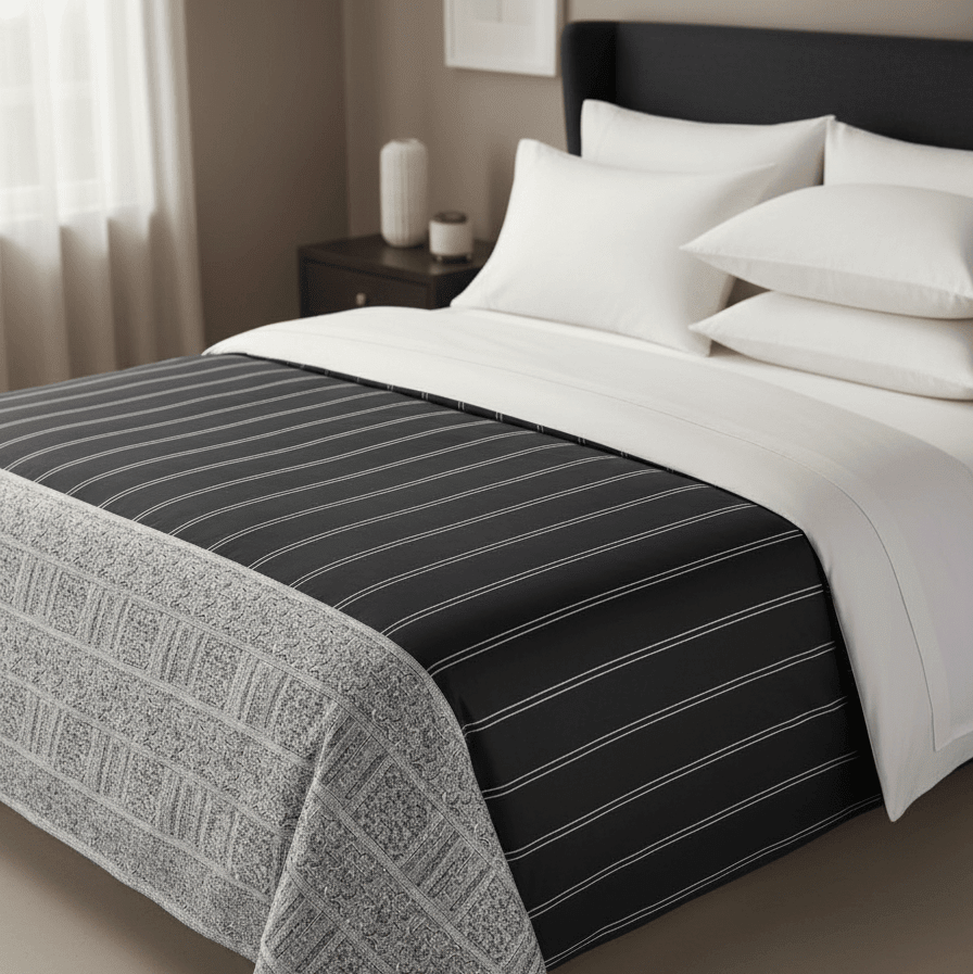 Sheeting Poly Cotton White Border - Ragland Fabrics