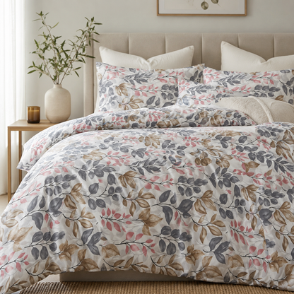 Sheeting 100% Cotton Percale 240cm Leaf Contempo