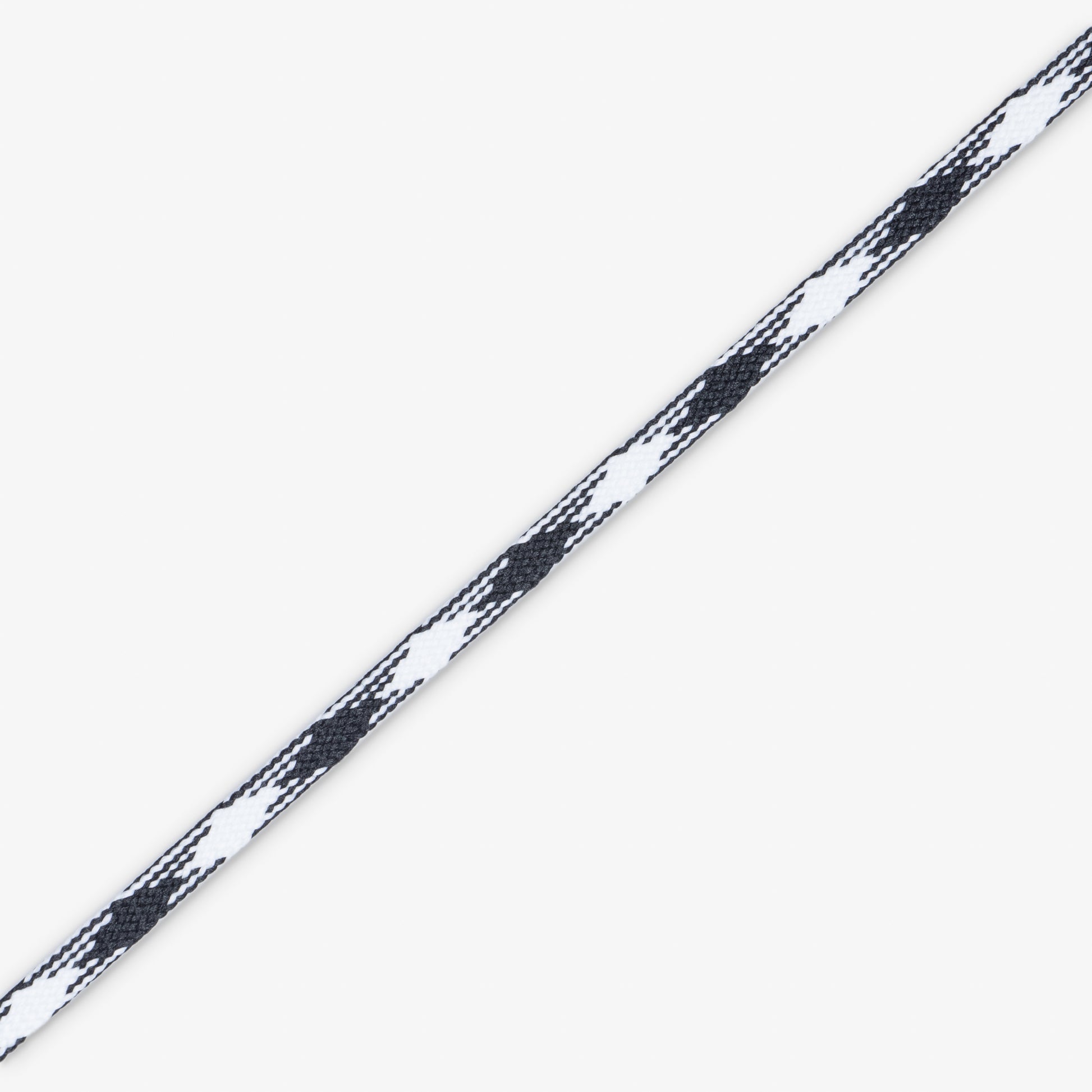 Shoe Lace 5mm Checkered Black & White - Ragland Fabrics