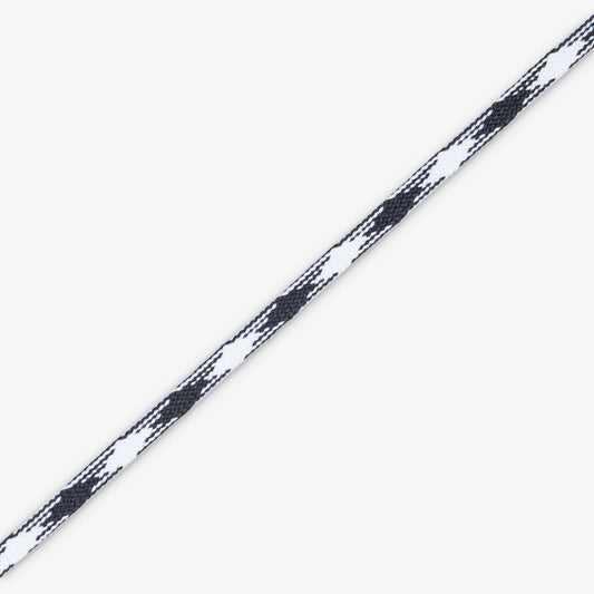 Shoe Lace 5mm Checkered Black & White - Ragland Fabrics
