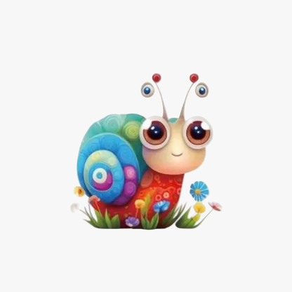 Motif Iron On Badge - Snail 6.5cmx6.5cm - Ragland Fabrics
