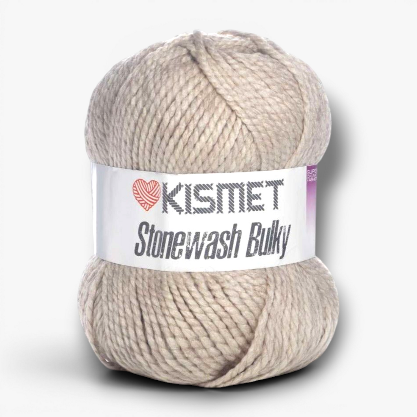 Wool Stone Wash Bulky Beige SB02