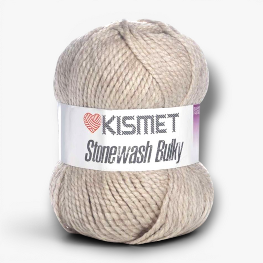 Wool Stone Wash Bulky Beige SB02