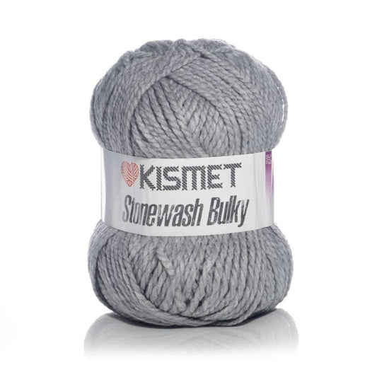 Wool Stone Wash Bulky Silver - Ragland Fabrics