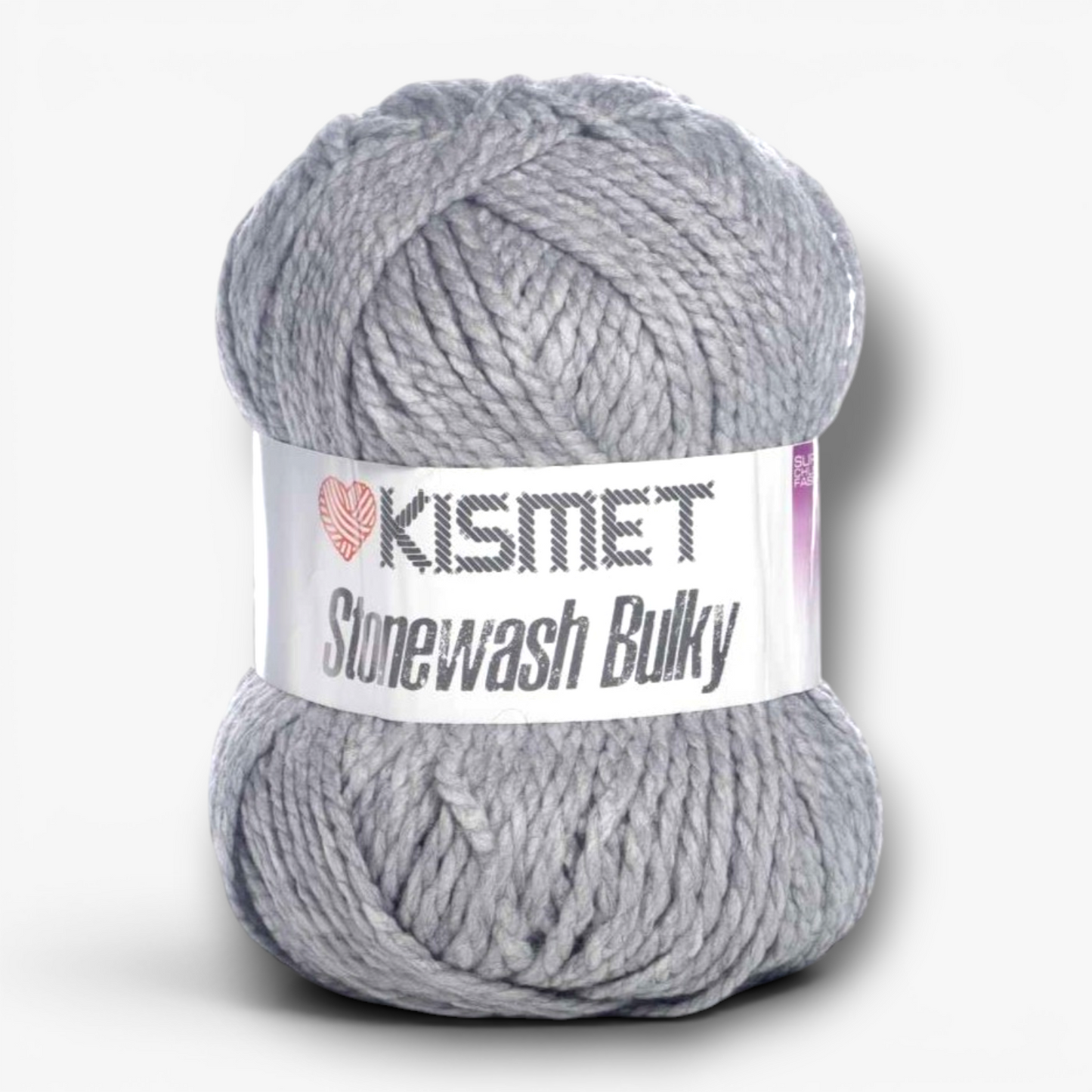 Wool Stone Wash Bulky Silver SB03