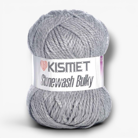 Wool Stone Wash Bulky Silver SB03