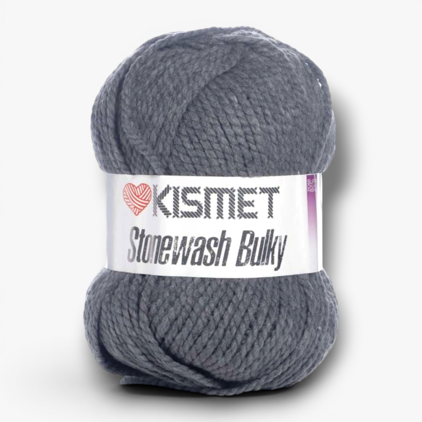 Wool Stone Wash Bulky Charcoal SB28941