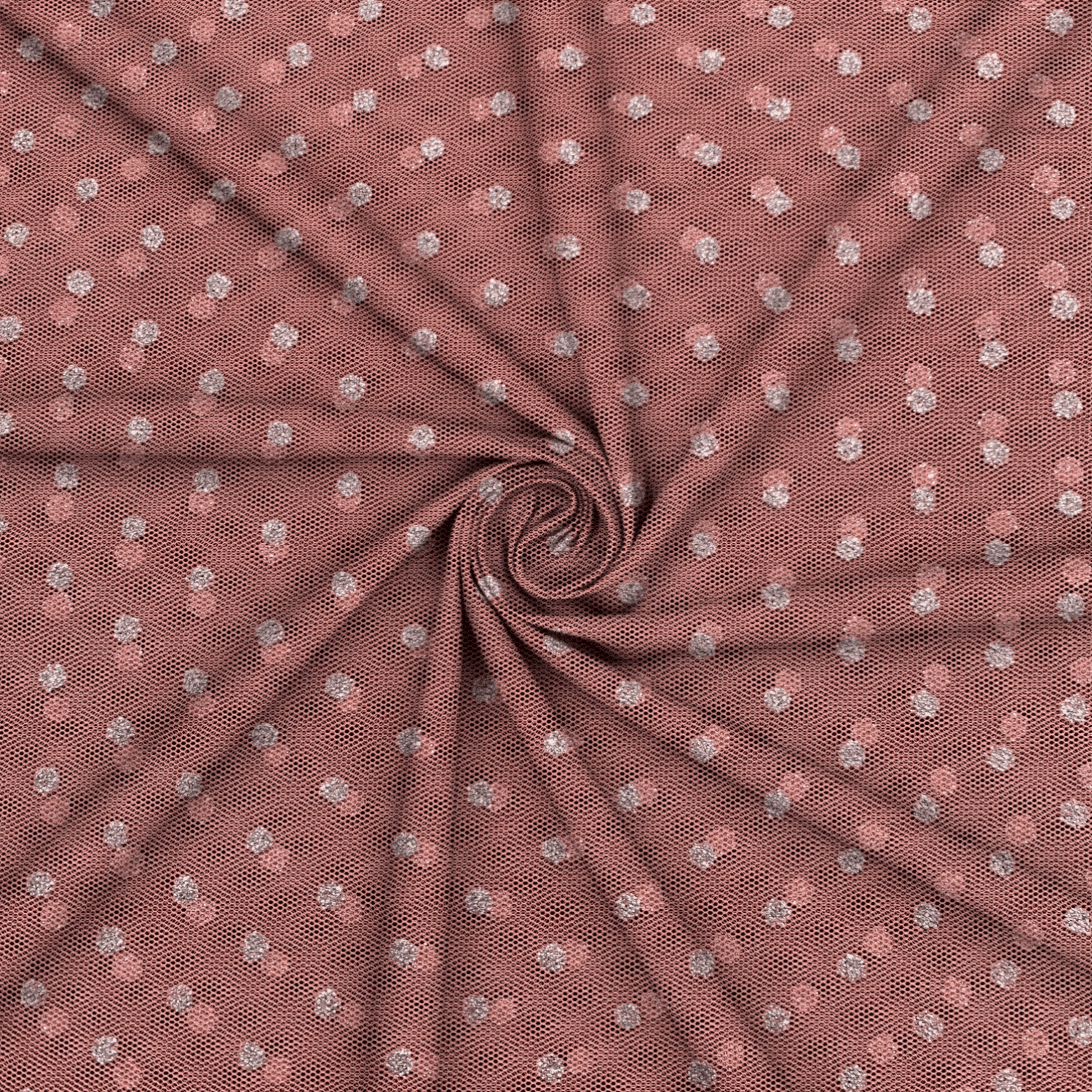 Stretch Mesh Glitter Ash Rose - Ragland Fabrics