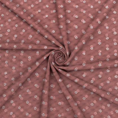 Stretch Mesh Glitter Ash Rose - Ragland Fabrics