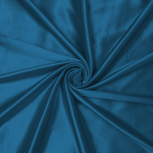 Stretch Satin Petrol Blue 43 140cm - Ragland Fabrics