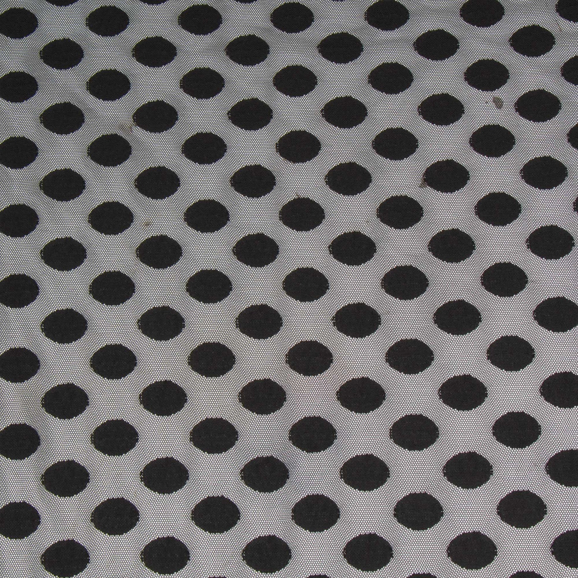 Stretch Mesh Black Dot - Ragland Fabrics