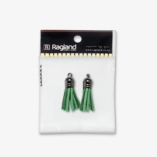 Tassel Suede Green - Ragland Fabrics