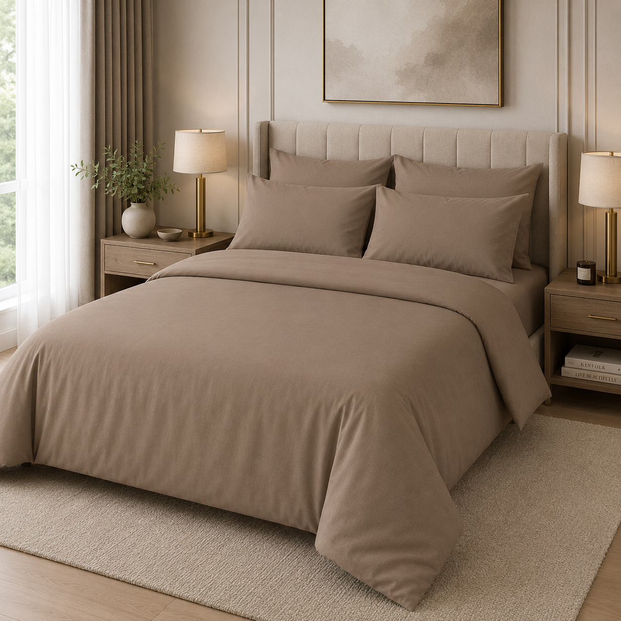 Sheeting Poly Cotton Taupe