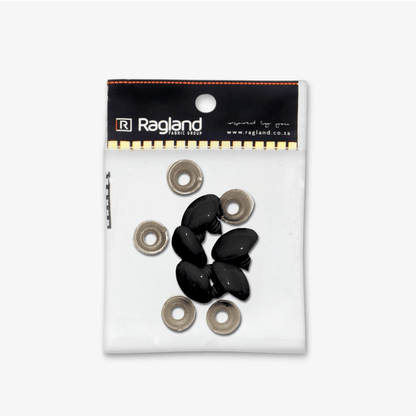 Teddy Nose Black (5pc) - Sizes Available - Ragland Fabrics