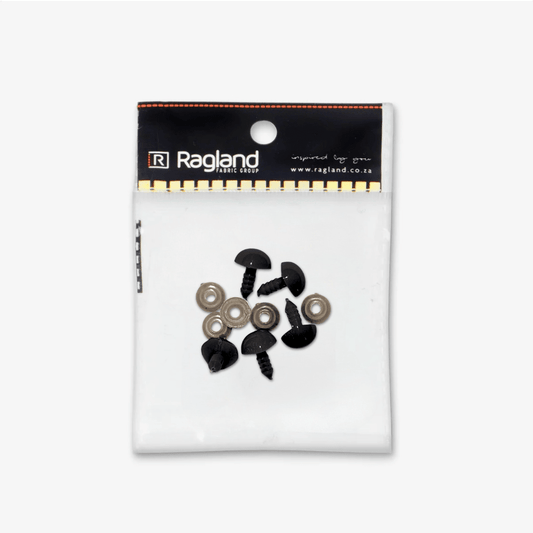 Teddy Nose Black (5pc) - Sizes Available - Ragland Fabrics