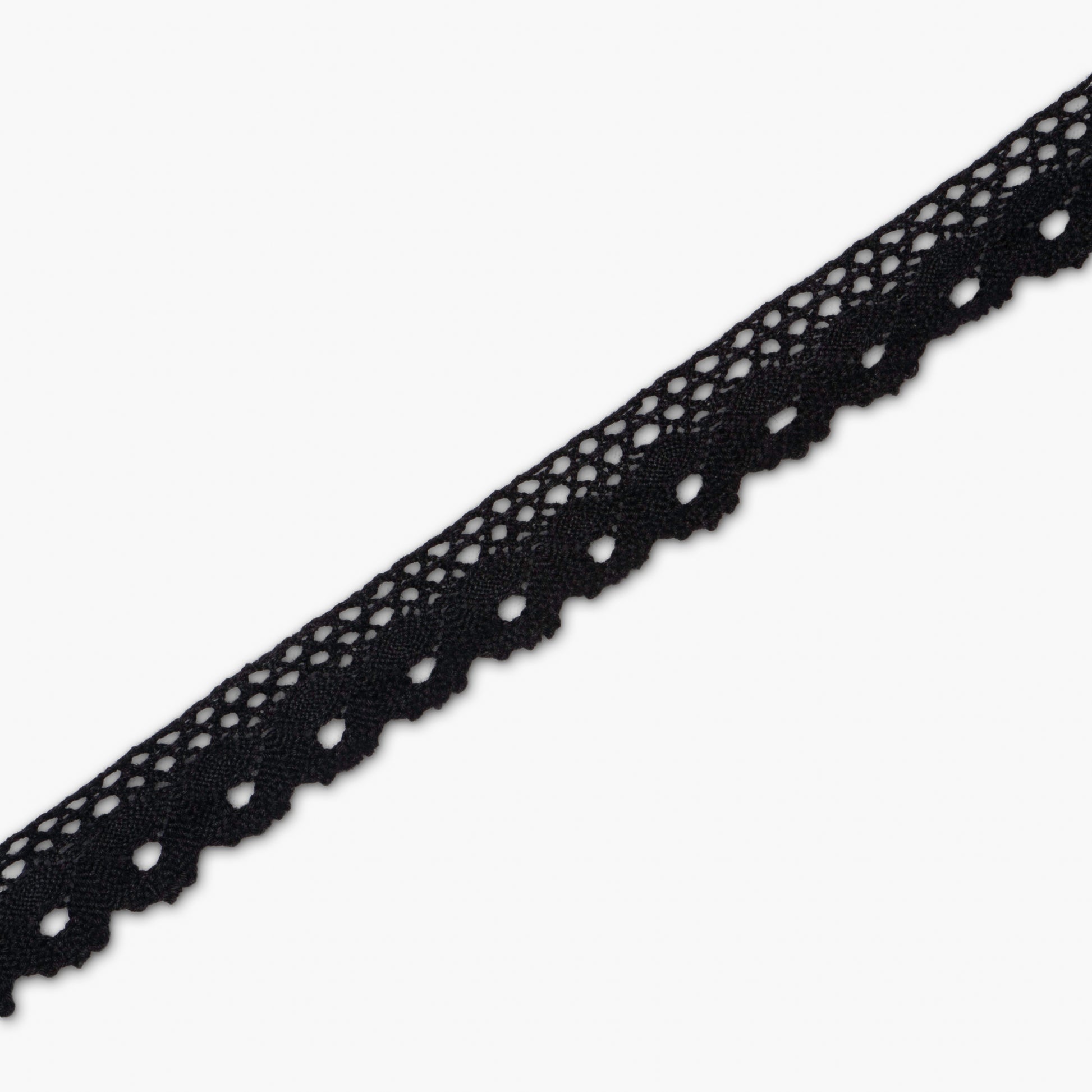 Lace Torchon Black - 25mm - Ragland Fabrics