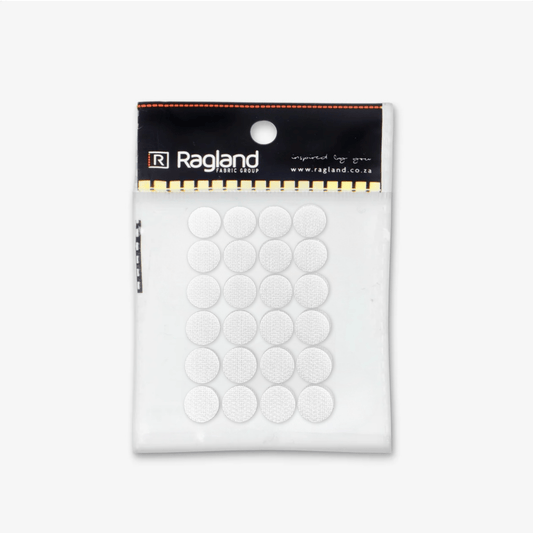 Velcro Dots - White 15mm - Ragland Fabrics