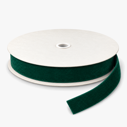 Velvet Ribbon 25mm Bottle Green - roll view