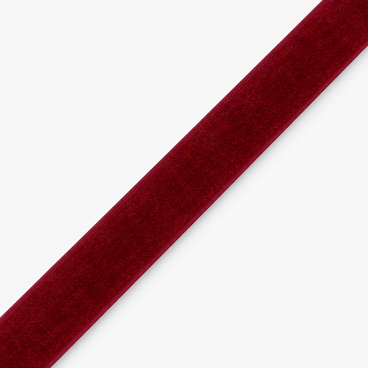 Velvet Ribbon 25mm Maroon - per metre diagonal view