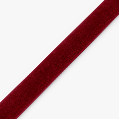Velvet Ribbon 25mm Maroon - per metre diagonal view
