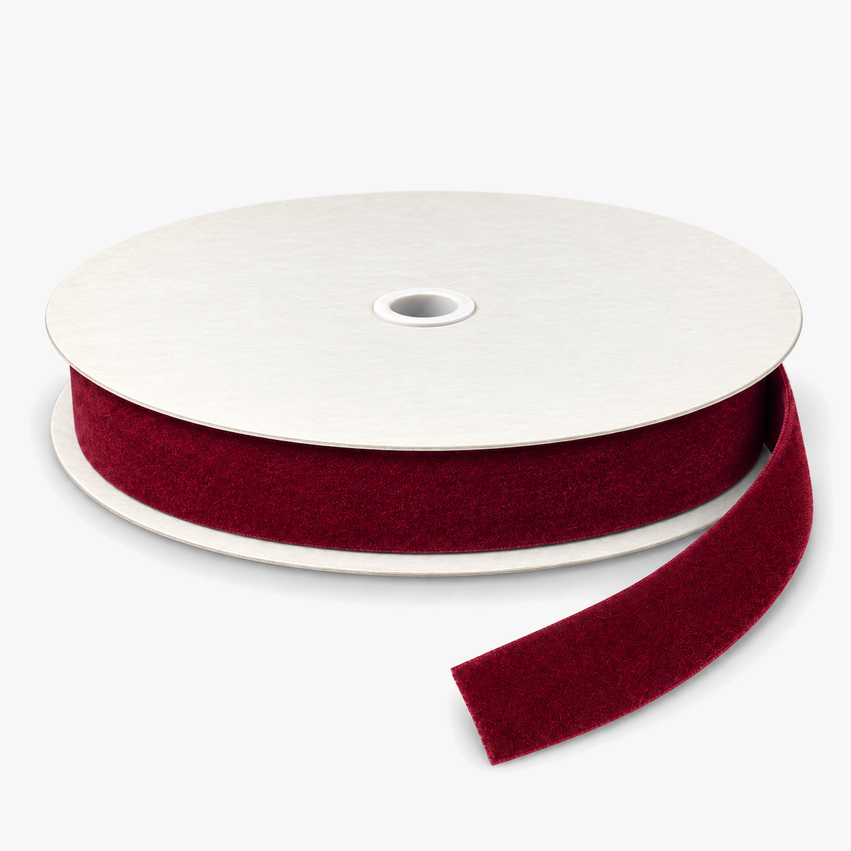 Velvet Ribbon 25mm Maroon - roll view