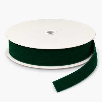 Velvet Ribbon 38mm Bottle Green - roll view