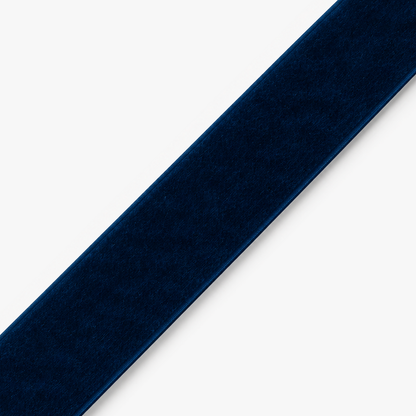Velvet Ribbon 38mm Navy - per metre diagonal view