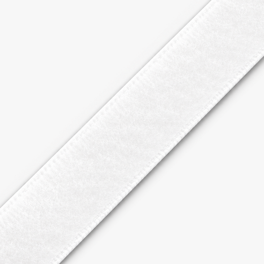 Velvet Ribbon 38mm White - per metre diagonal view