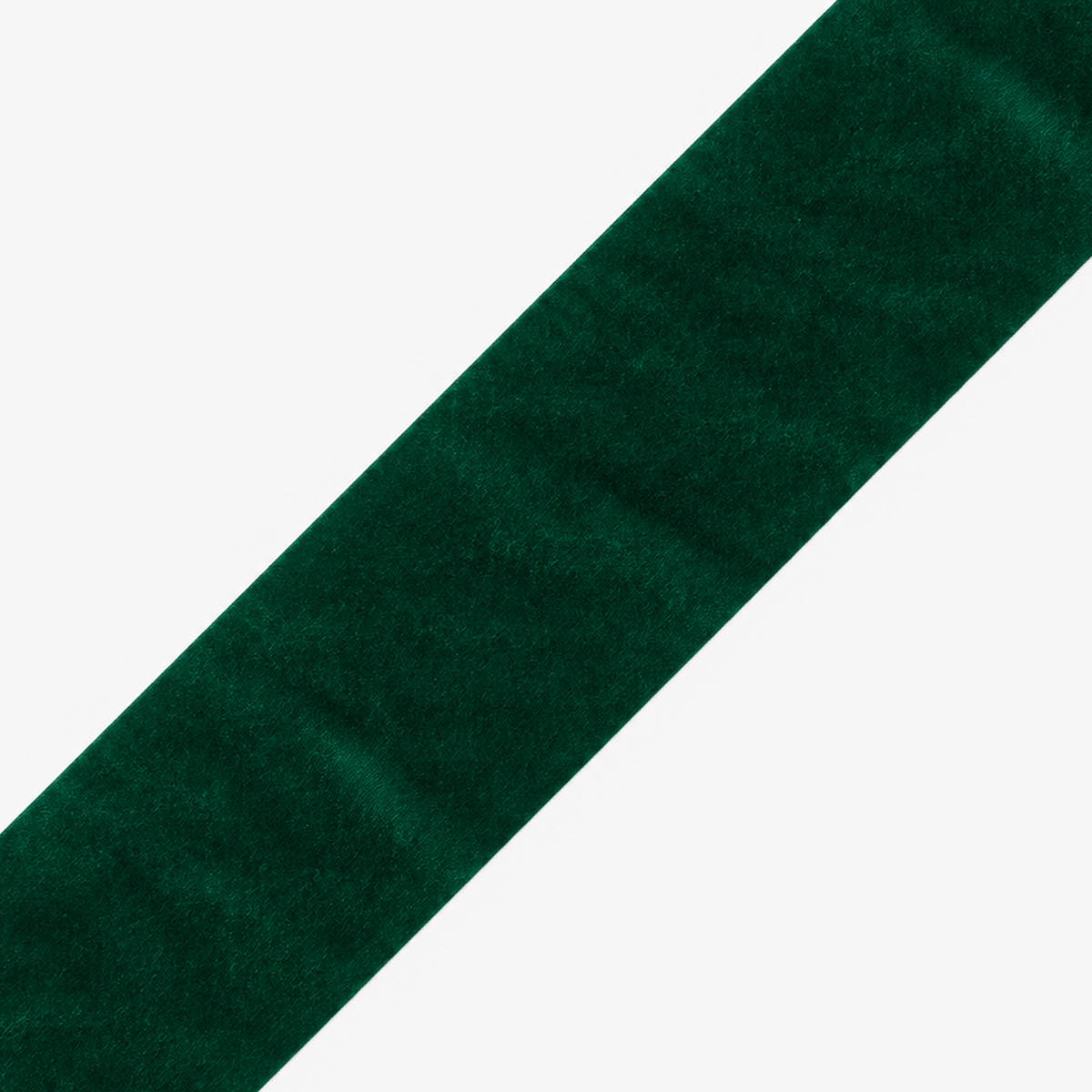 Velvet Ribbon 50mm Bottle Green - per metre diagonal view