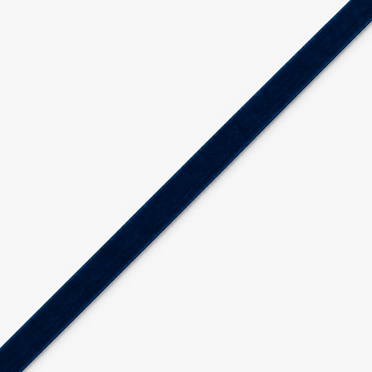 Velvet Ribbon 9mm Navy - per metre diagonal view