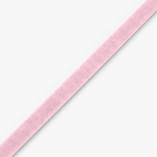 Velvet Ribbon 9mm Pink - per metre diagonal view