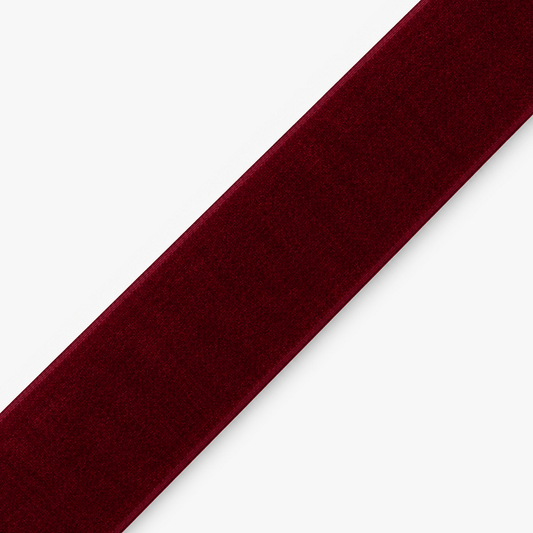 Velvet Ribbon 38mm Maroon - per metre diagonal view