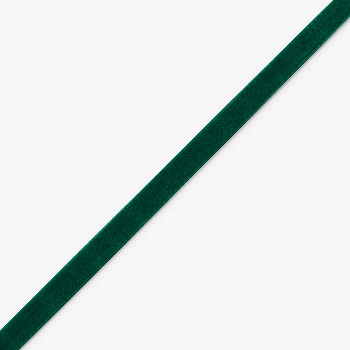 Velvet Ribbon 9mm Bottle Green - per metre diagonal view