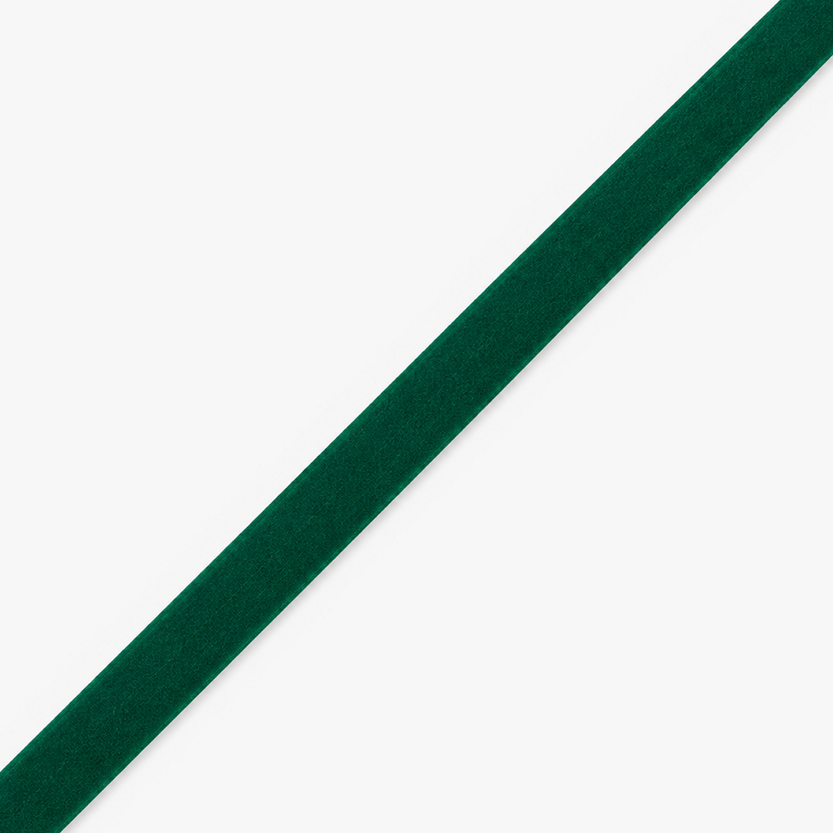 Velvet Ribbon 15mm Bottle Green - per metre diagonal view