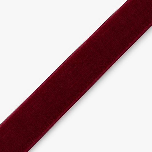 Velvet Ribbon 15mm Maroon - per metre diagonal view