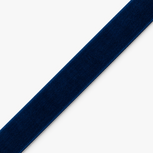 Velvet Ribbon 25mm Navy - per metre diagonal view