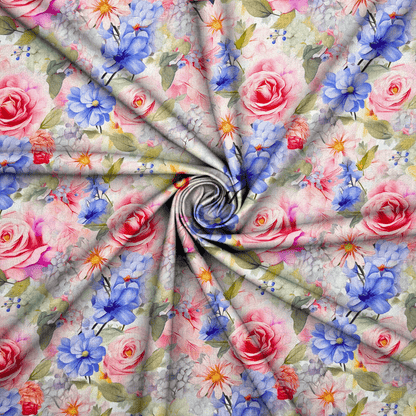 Viscose Printed Challis Des.1 1 - Ragland Fabrics
