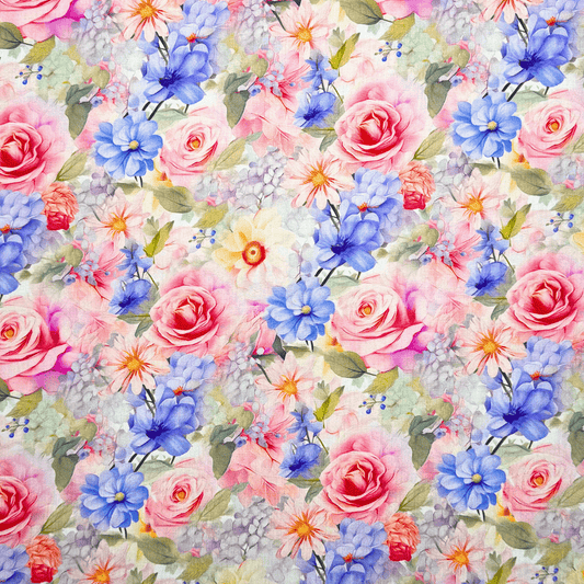 Viscose Printed Challis Des.1 1 - Ragland Fabrics