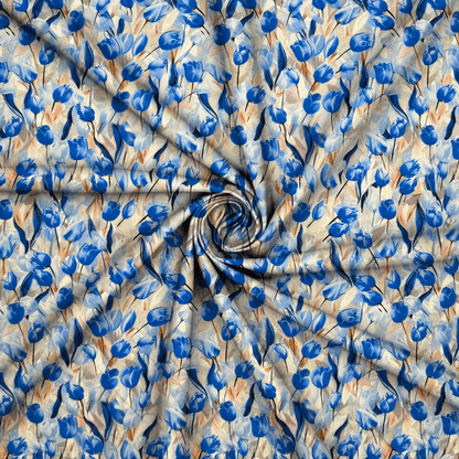 Viscose Printed Challis Des.2 4 - Ragland Fabrics