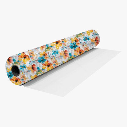 Viscose Printed Challis Summer Fun Aqua - Ragland Fabrics