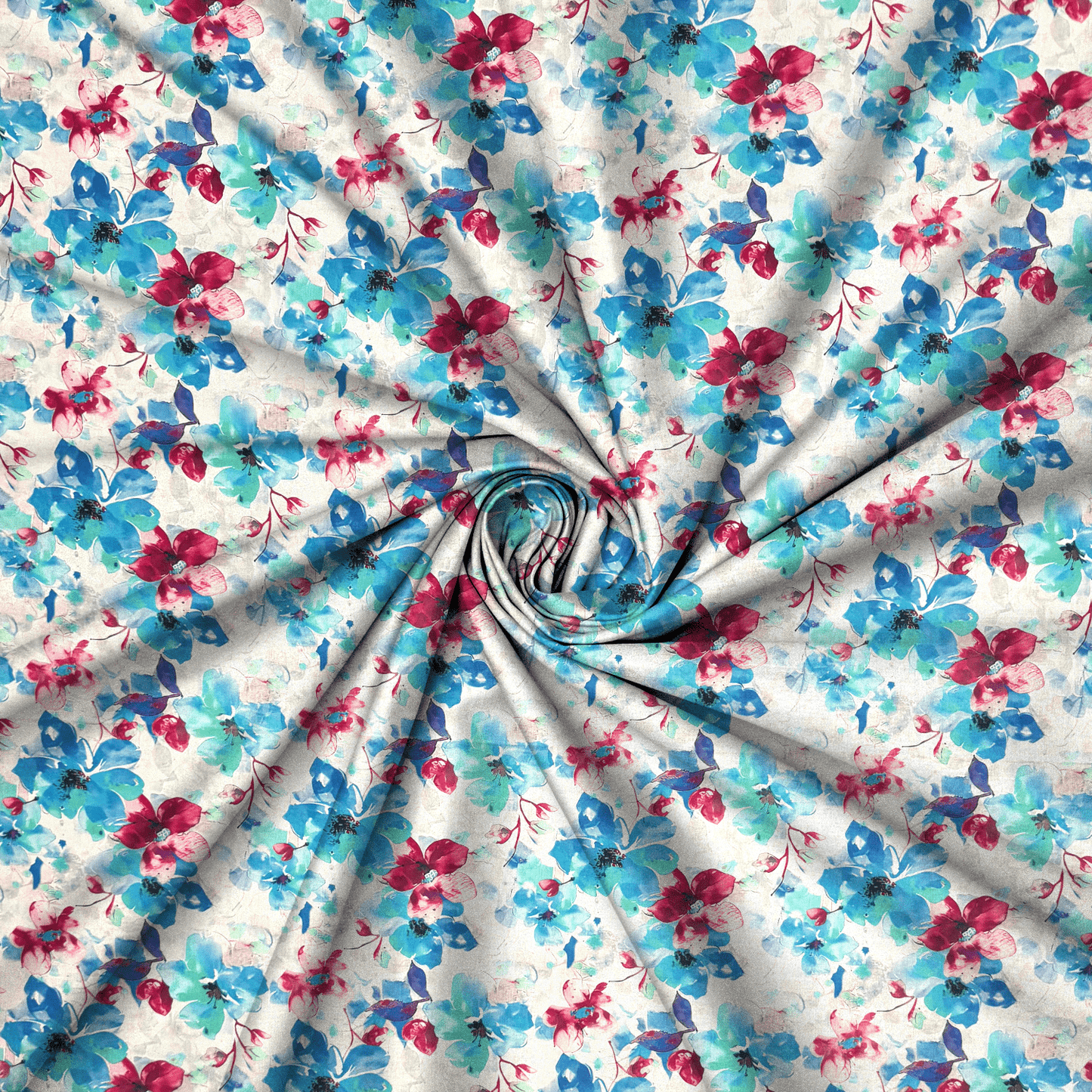 Viscose Printed Challis Summer Fun Bluezies - Ragland Fabrics