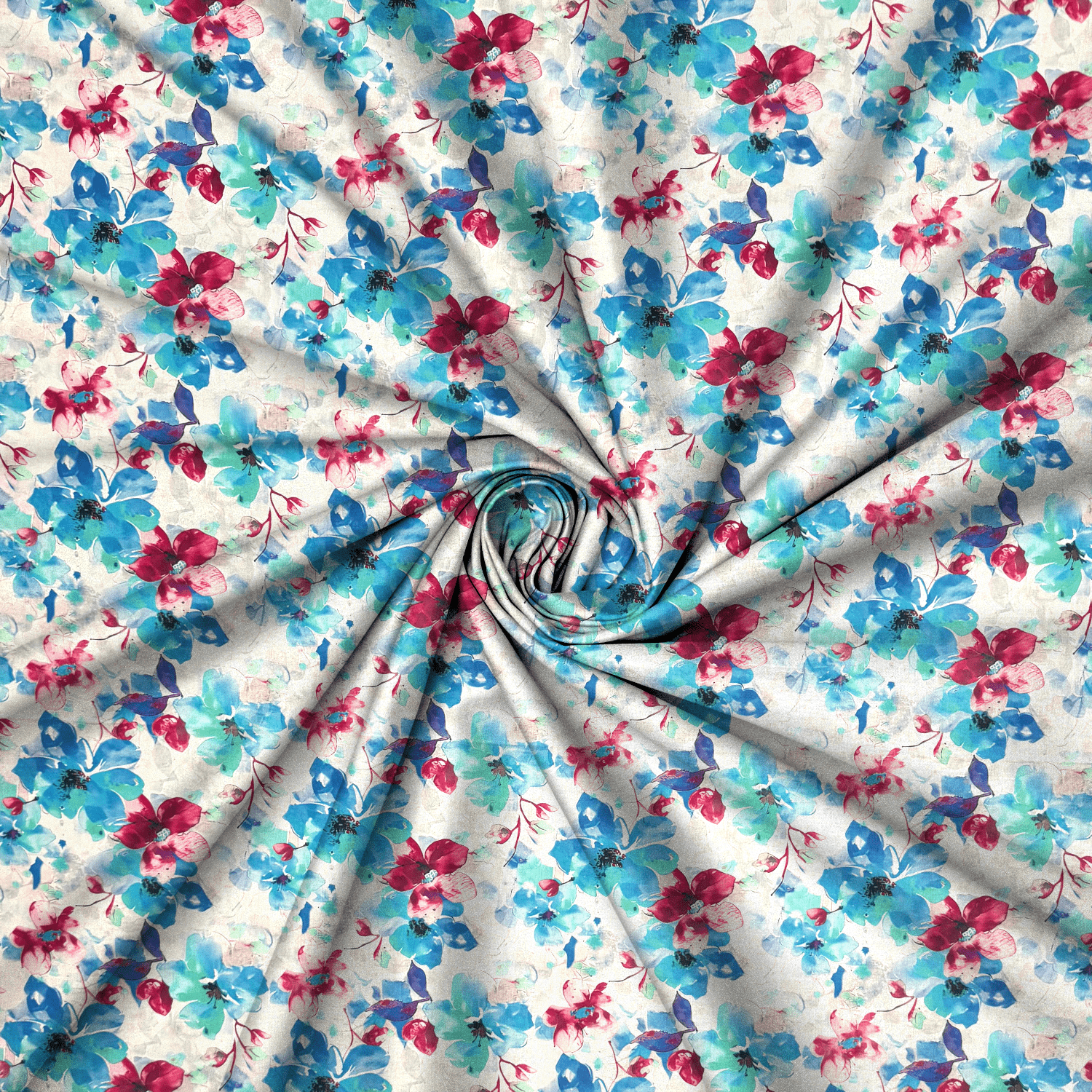 Viscose Printed Challis Summer Fun Bluezies - Ragland Fabrics