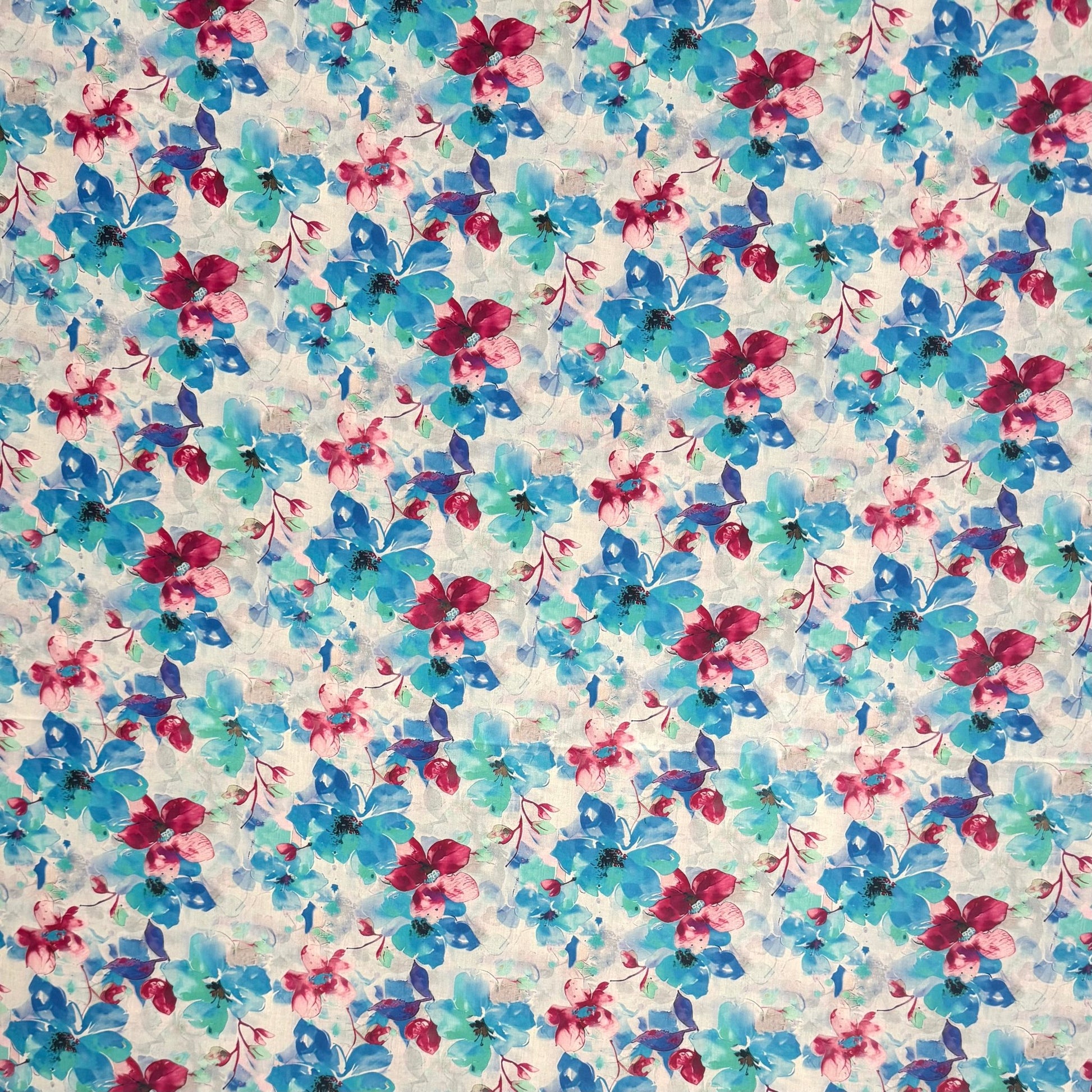 Viscose Printed Challis Summer Fun Bluezies - Ragland Fabrics