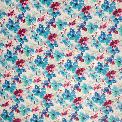 Viscose Printed Challis Summer Fun Bluezies - Ragland Fabrics