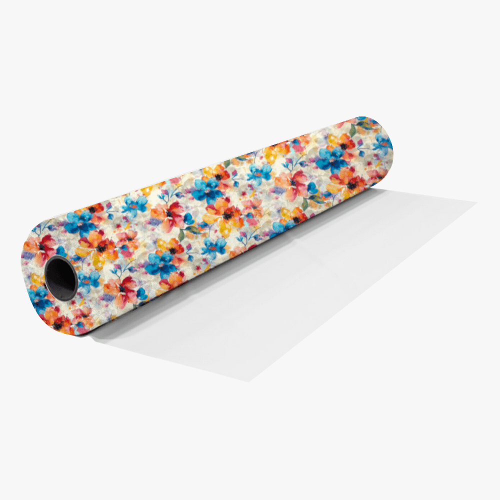 Viscose Printed Challis Summer Fun Teal - Ragland Fabrics