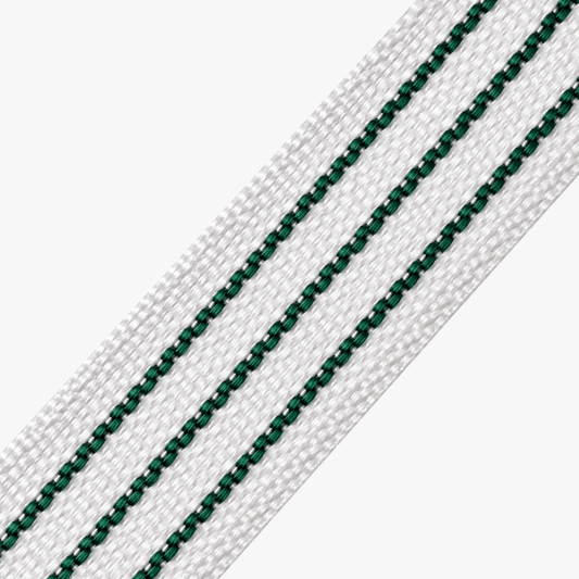 Nylon Webbing ?mm White With 3 Stripes - Ragland Fabrics
